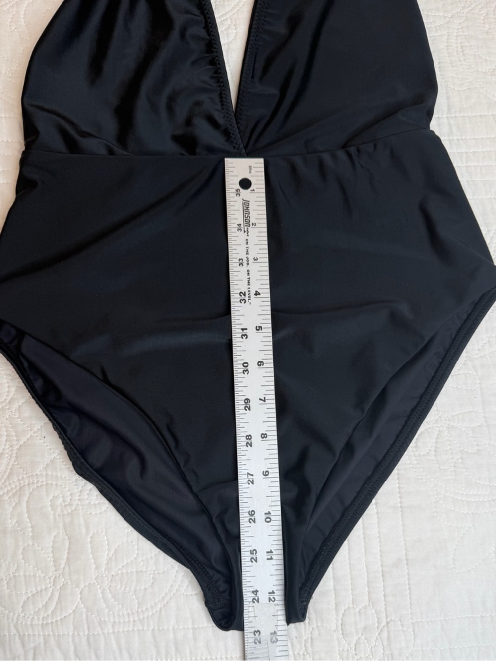 VIX Paula Hermanny Swimwear Black One Piece Swimsuit Womens Large Cut Out Deep V - Picture 11 of 11